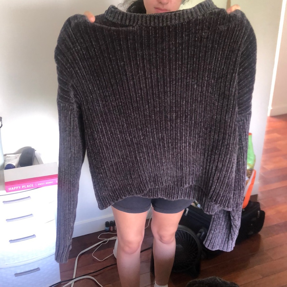 dark chenille sweater